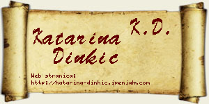 Katarina Dinkić vizit kartica